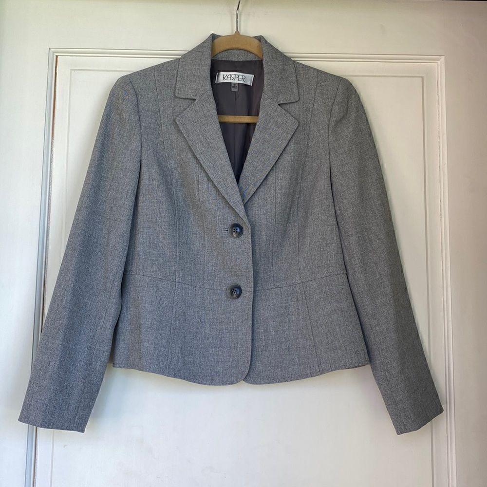 NEW Without Tag Structured Jacket With Peplum By Kasper